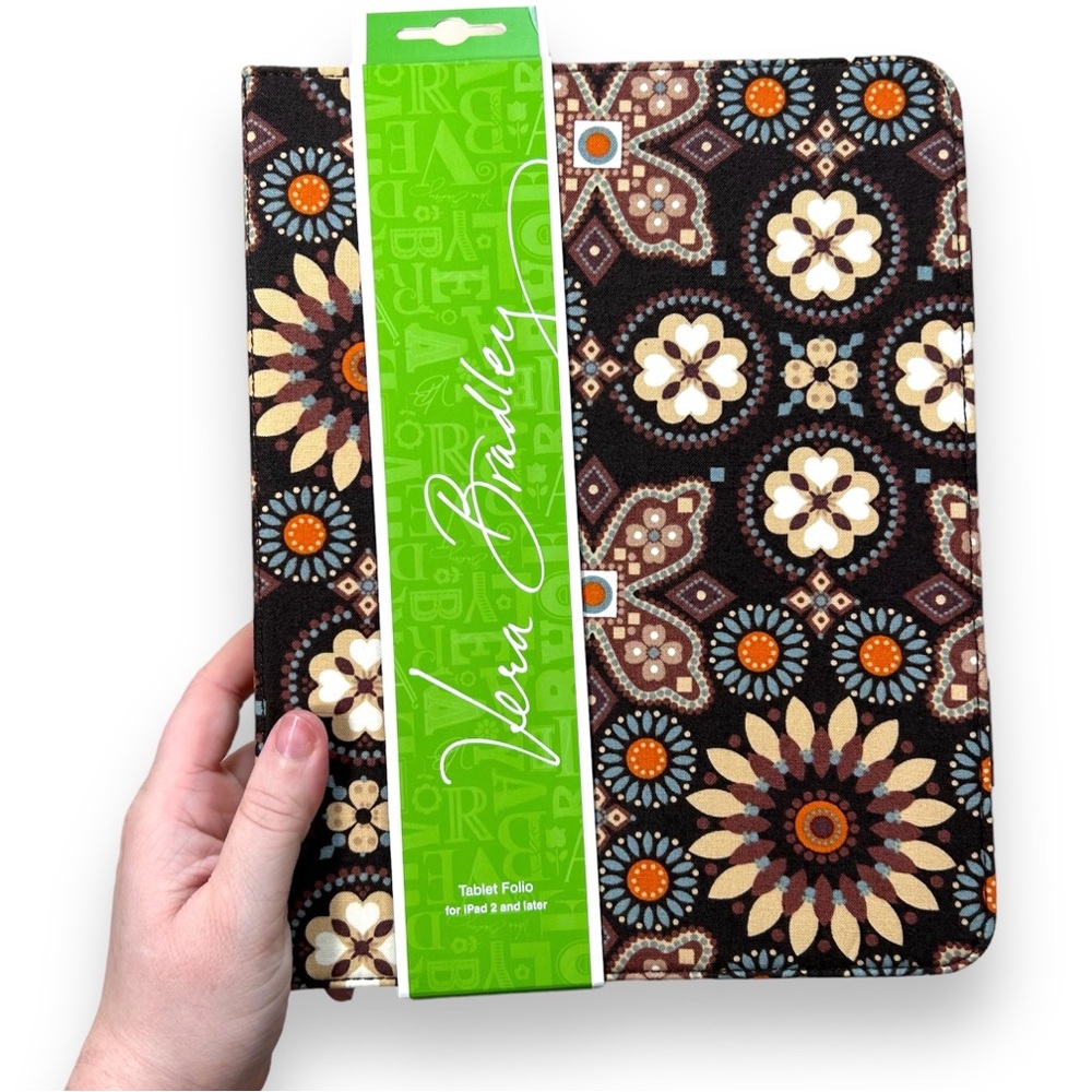 Vera Bradley Brown Floral Mandala Tablet Folio